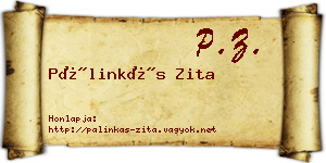 Pálinkás Zita névjegykártya